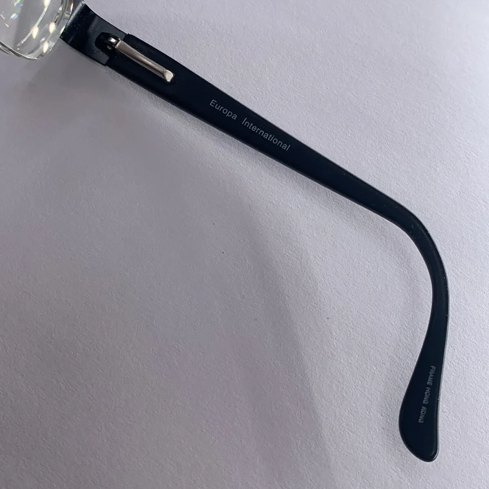 Scott Harris 112 Europa International Eyeglasses Frame Women's Black Half Rim
